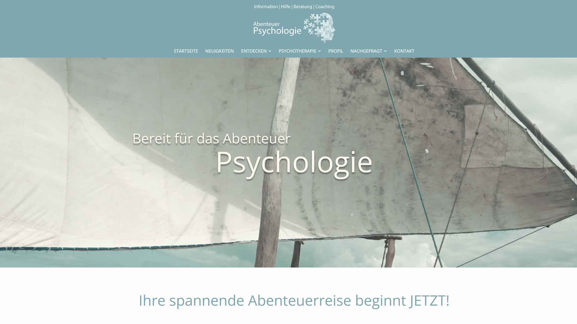 Referenzprojekt: Abenteuer Psychologie — Website von Konrad Griesser